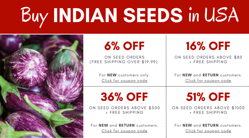 Indian Vegetable seeds coupon
